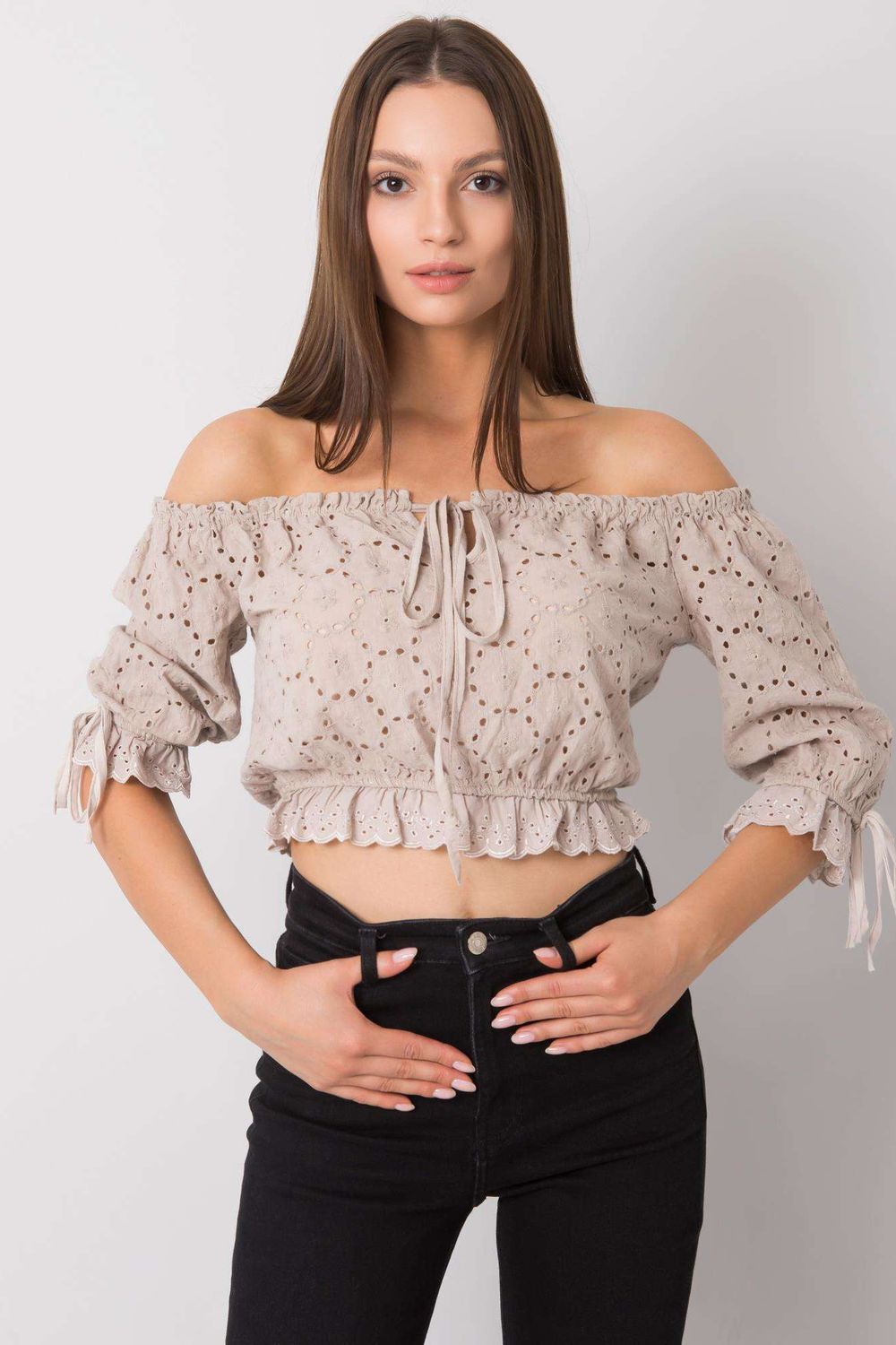 Openwork blouse