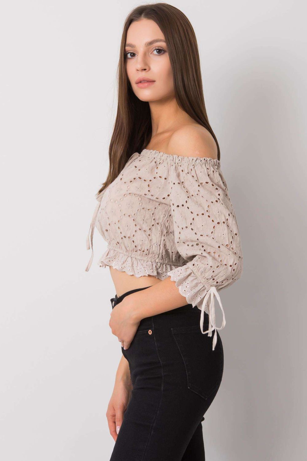 Openwork blouse
