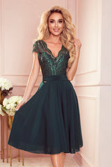 Lace evening dress
