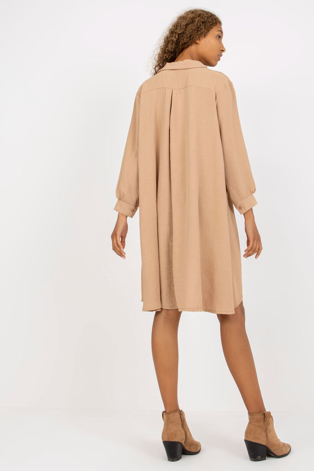 Buttoned polyester dress
