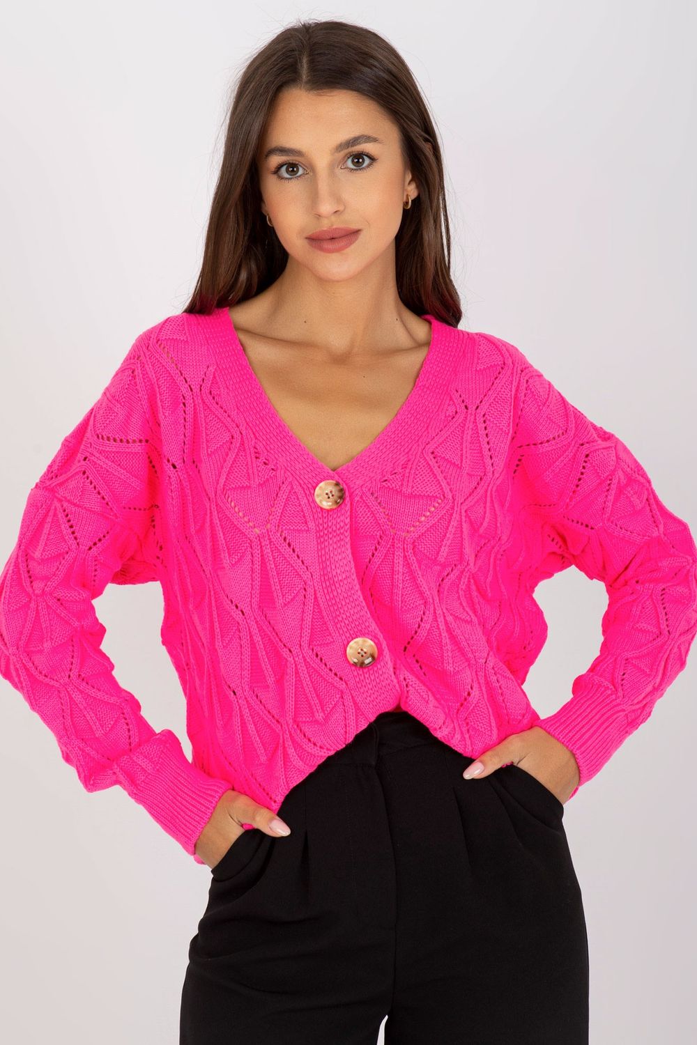 Openwork cardigan