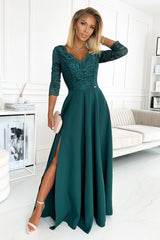Lace evening dress