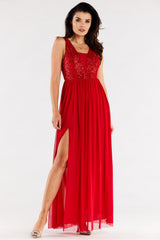 Polyester evening dress