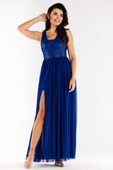 Polyester evening dress
