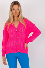 Openwork cardigan