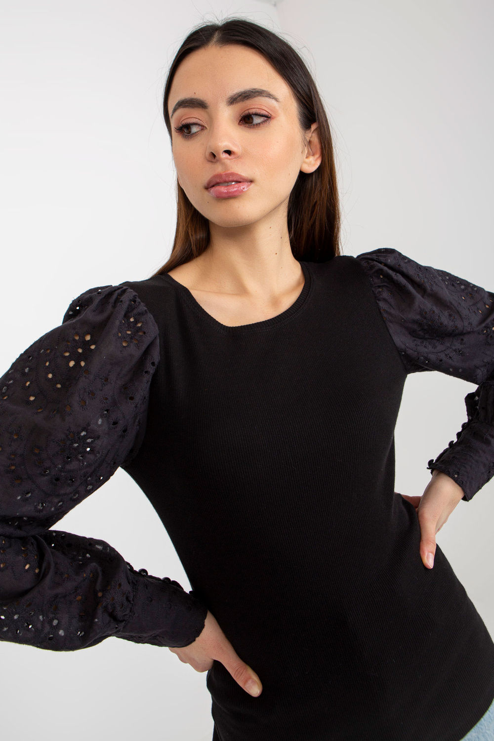 Openwork blouse