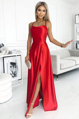 Satin evening dress