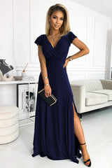 Wrap evening dress