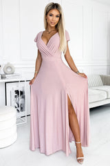 Wrap evening dress