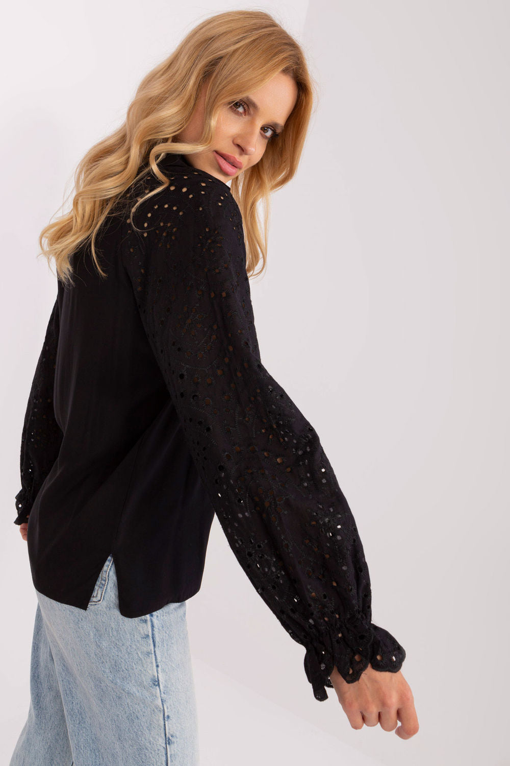 Openwork blouse