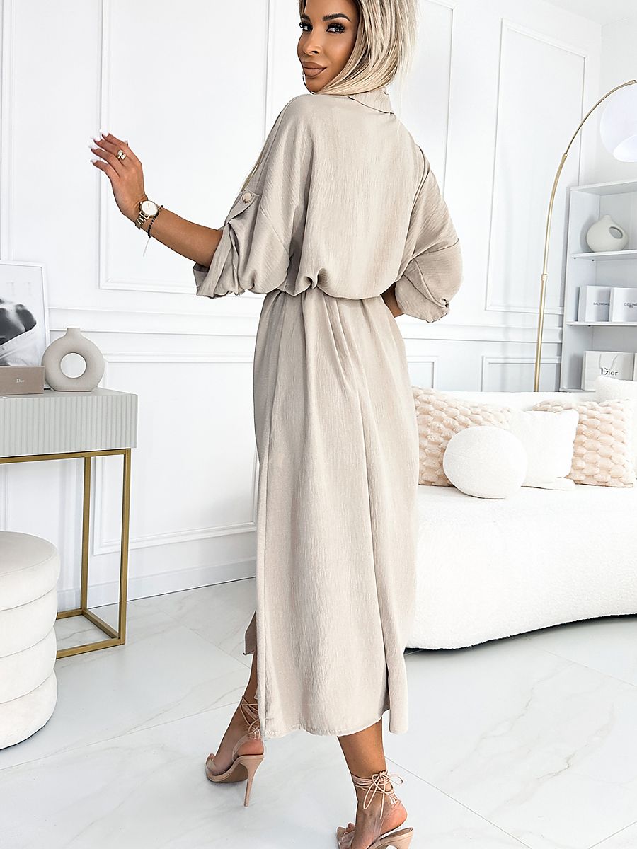Beige dress from Numoco