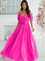 Satin evening dress