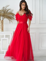 Satin evening dress