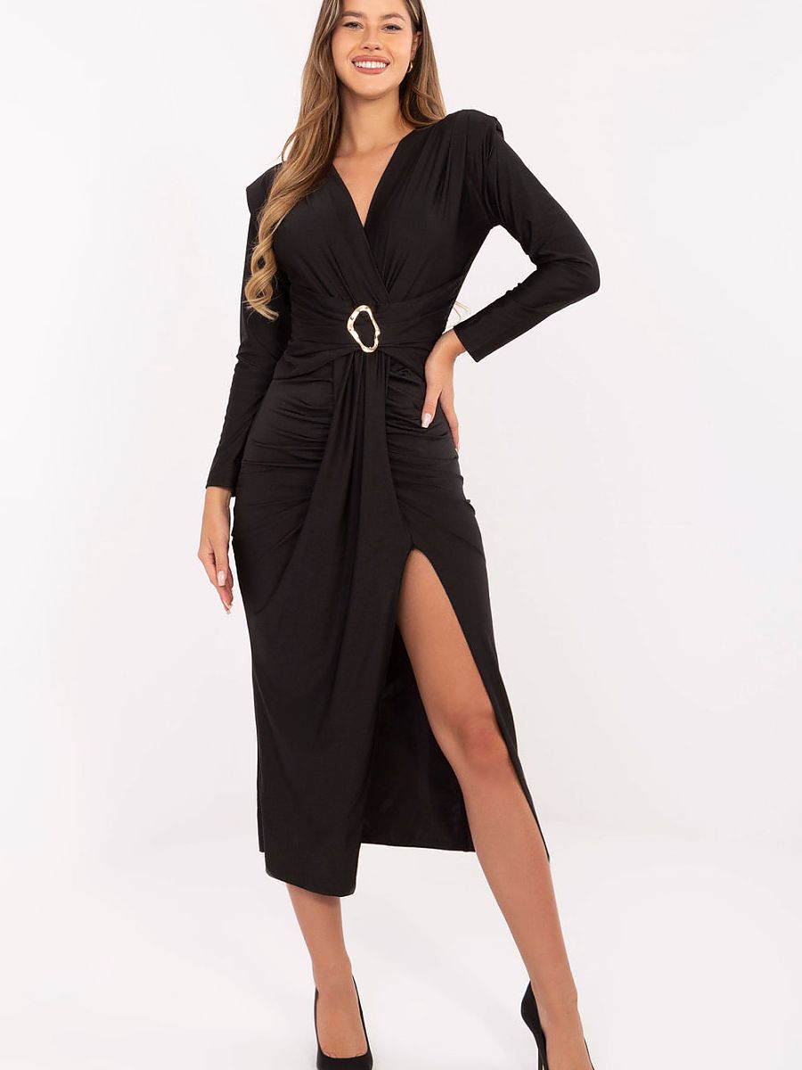 Wrap evening dress