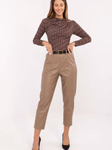 Faux leather trousers
