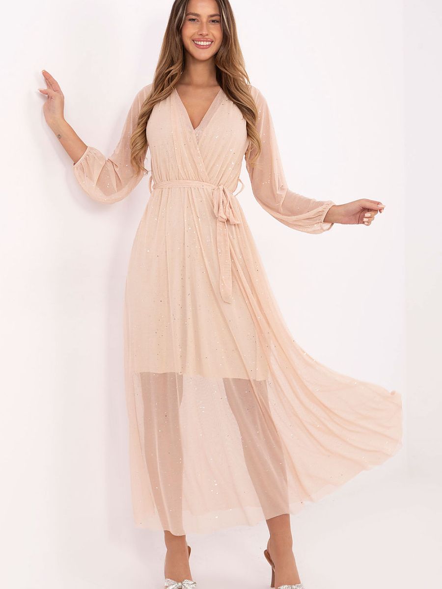 Wrap evening dress