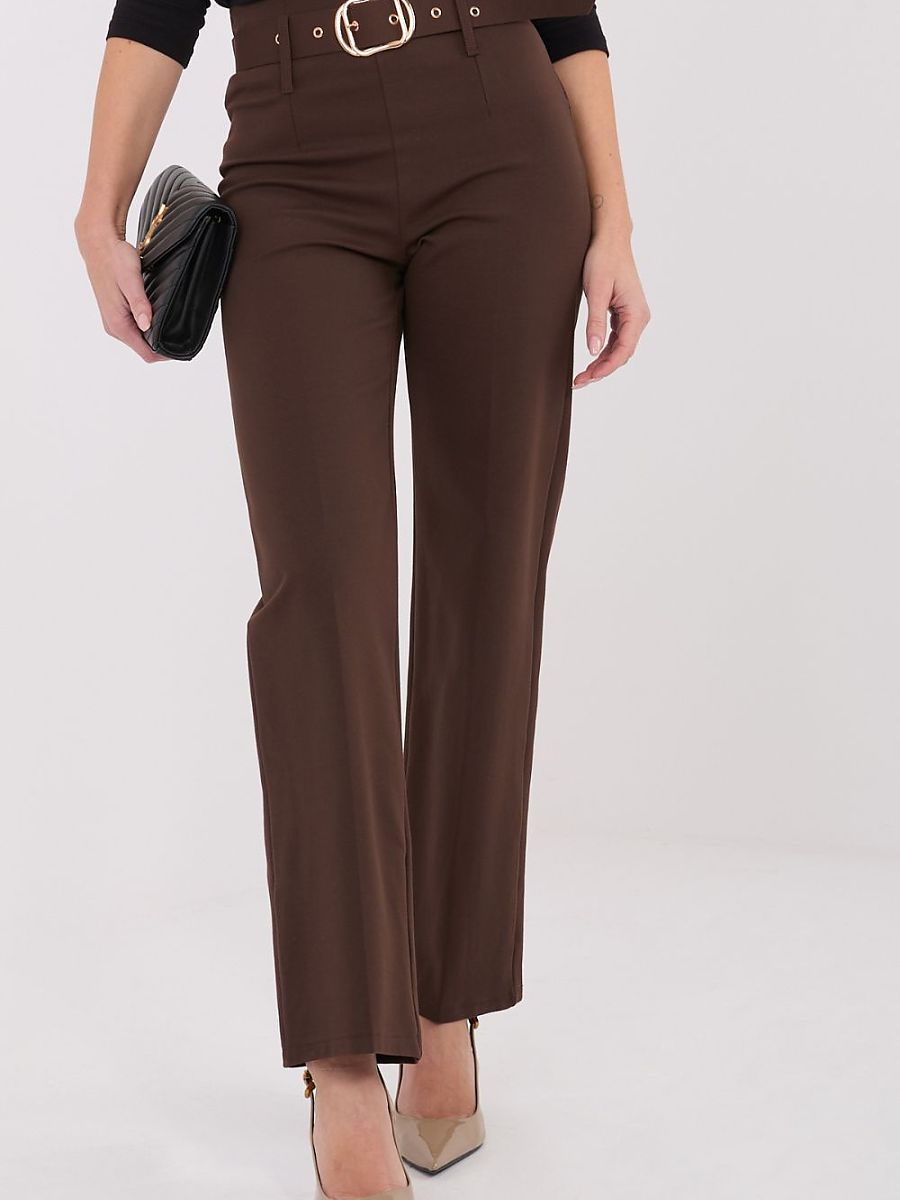 Black straight-leg viscose trousers