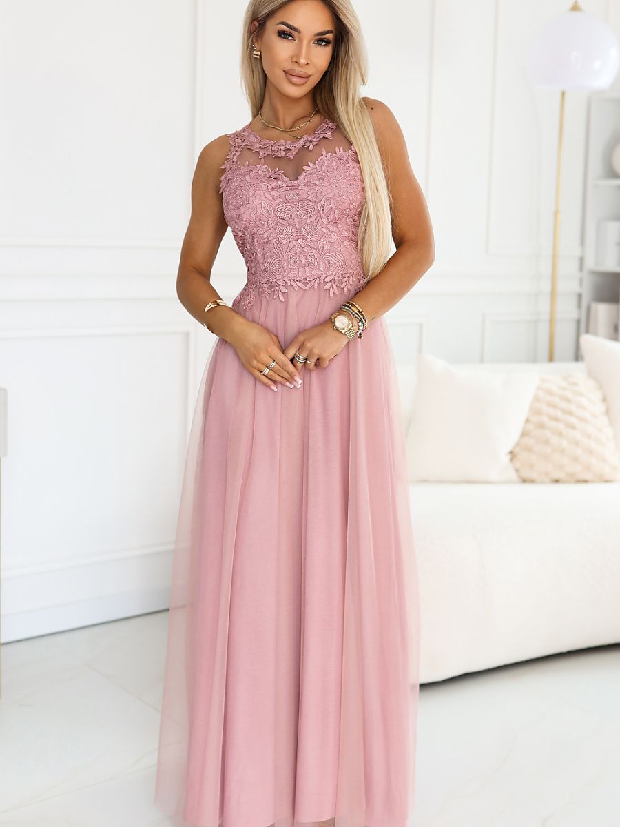 Lace evening dress