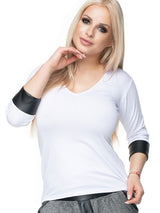 Leather blouse
