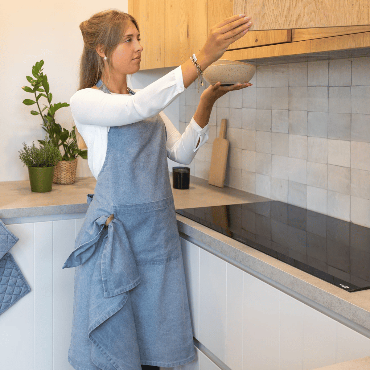 Köksförkläde i bomull - Myrna