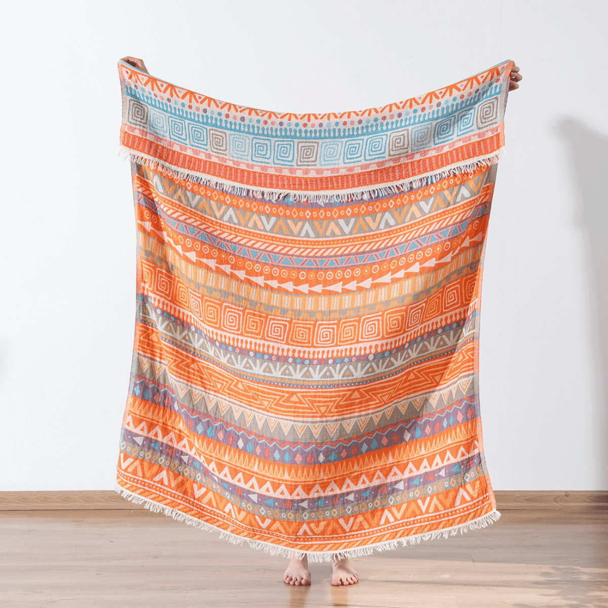 Stor färgglad filt - Maori